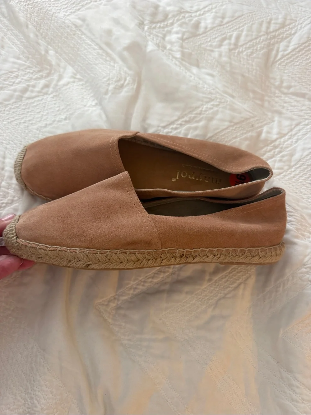 Maypol suede espadrille flats sz 9.5